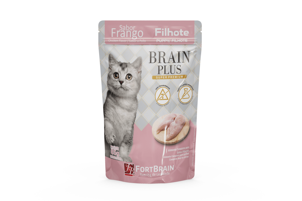 Ração Brain Plus Premium Especial Gatos Filhotes Sabor Frango e